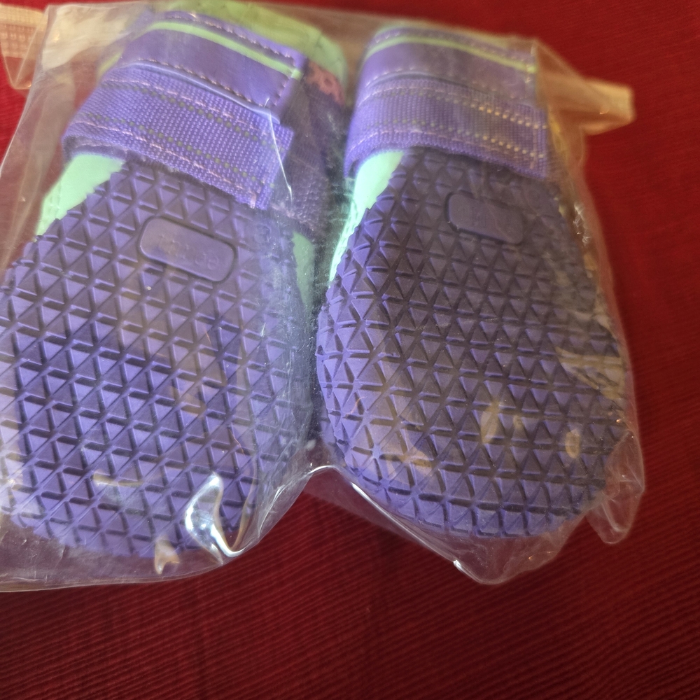 Source Unknown Purple and Blue Dog Shoes